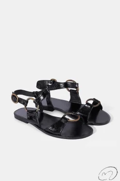 Mujer MICUIR Sandalias Planas-Itaca Negro