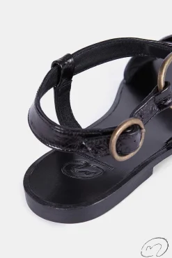 Mujer MICUIR Sandalias Planas-Itaca Negro