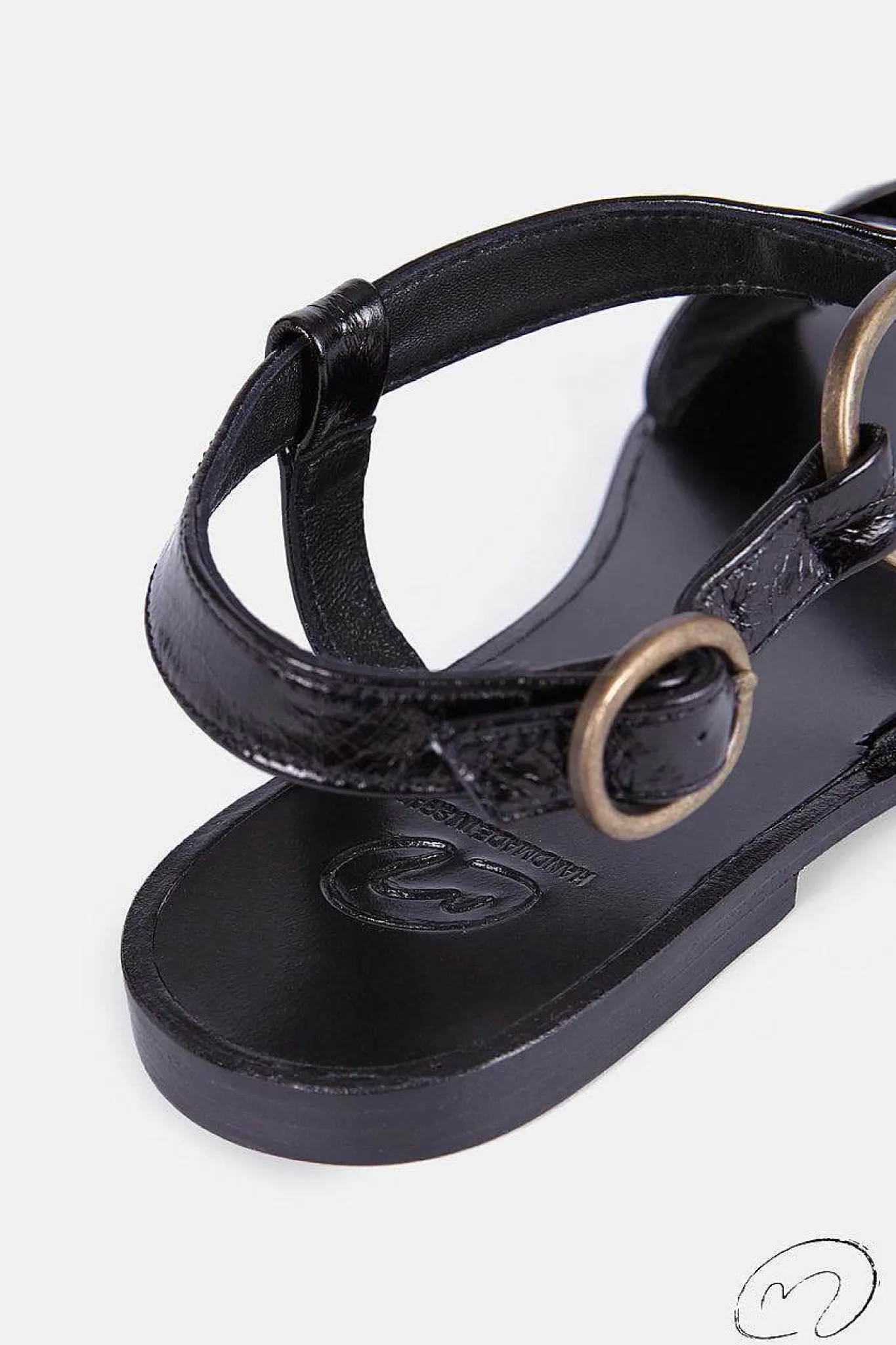 Mujer MICUIR Sandalias Planas-Itaca Negro