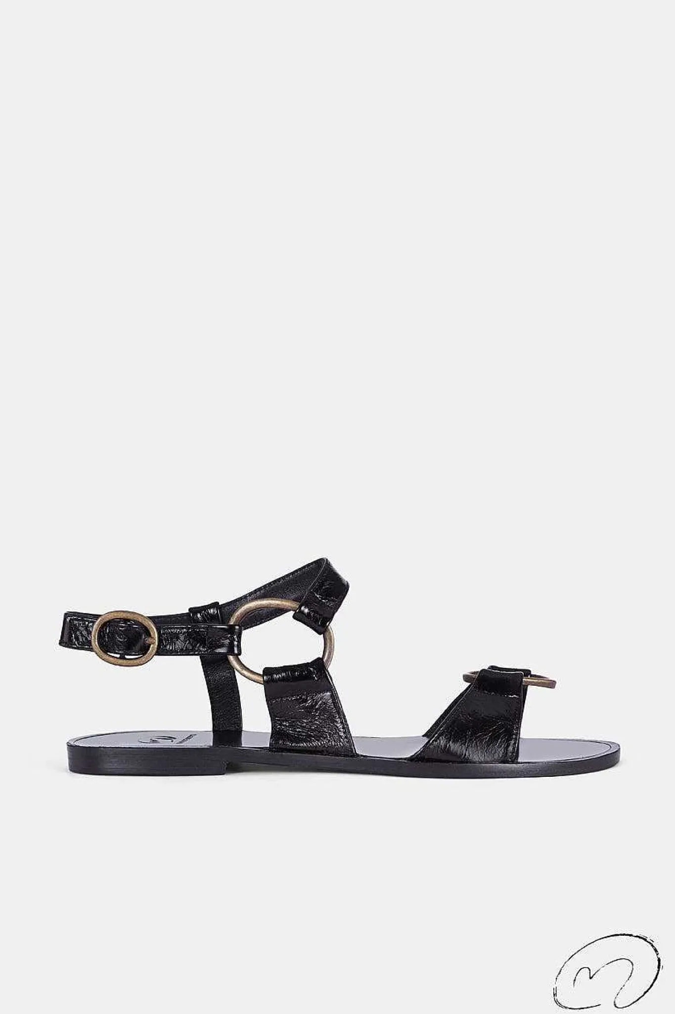 Mujer MICUIR Sandalias Planas-Itaca Negro