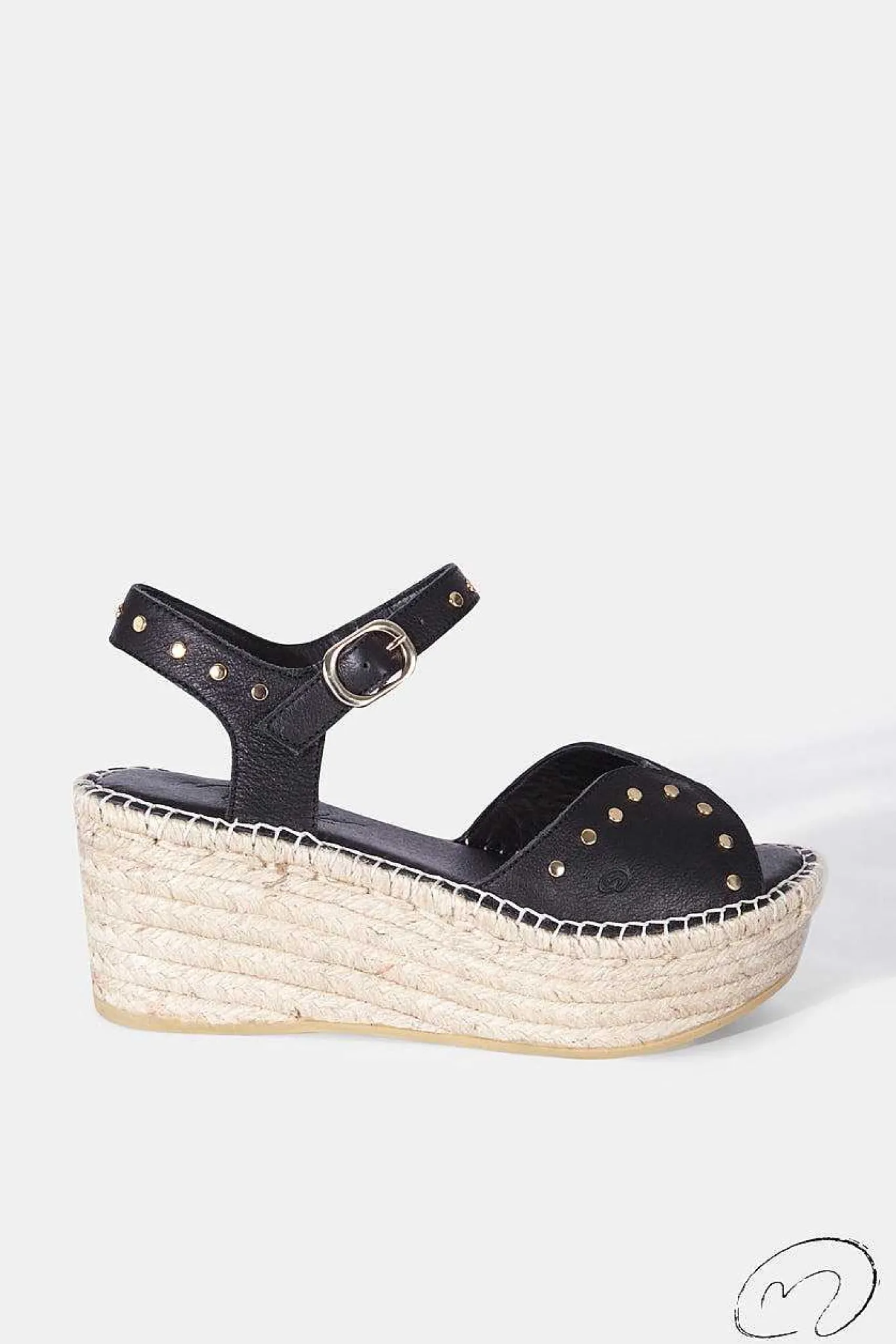 Mujer MICUIR Sandalias Plataforma-Malia Negro 7Cm