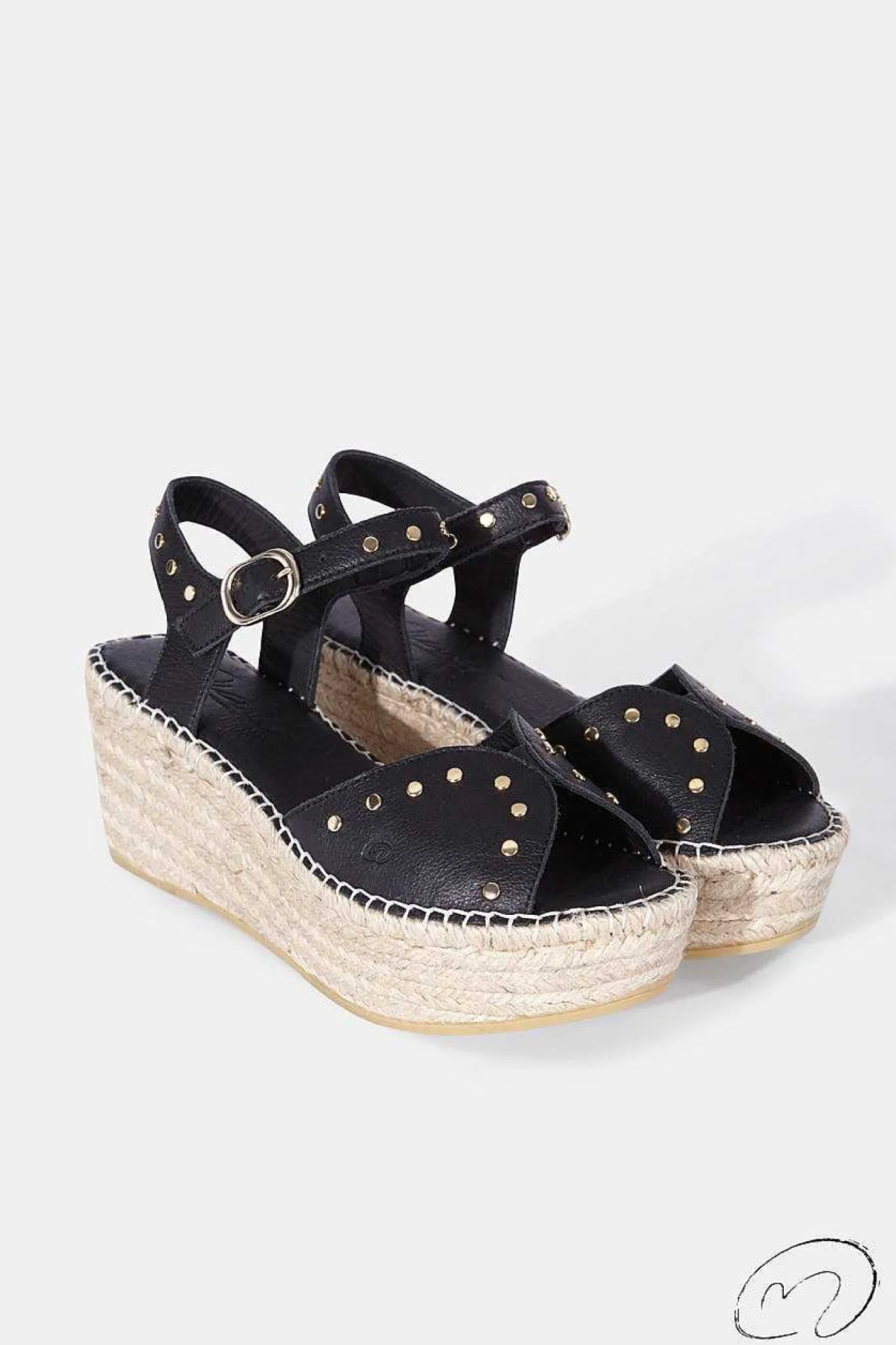 Mujer MICUIR Sandalias Plataforma-Malia Negro 7Cm