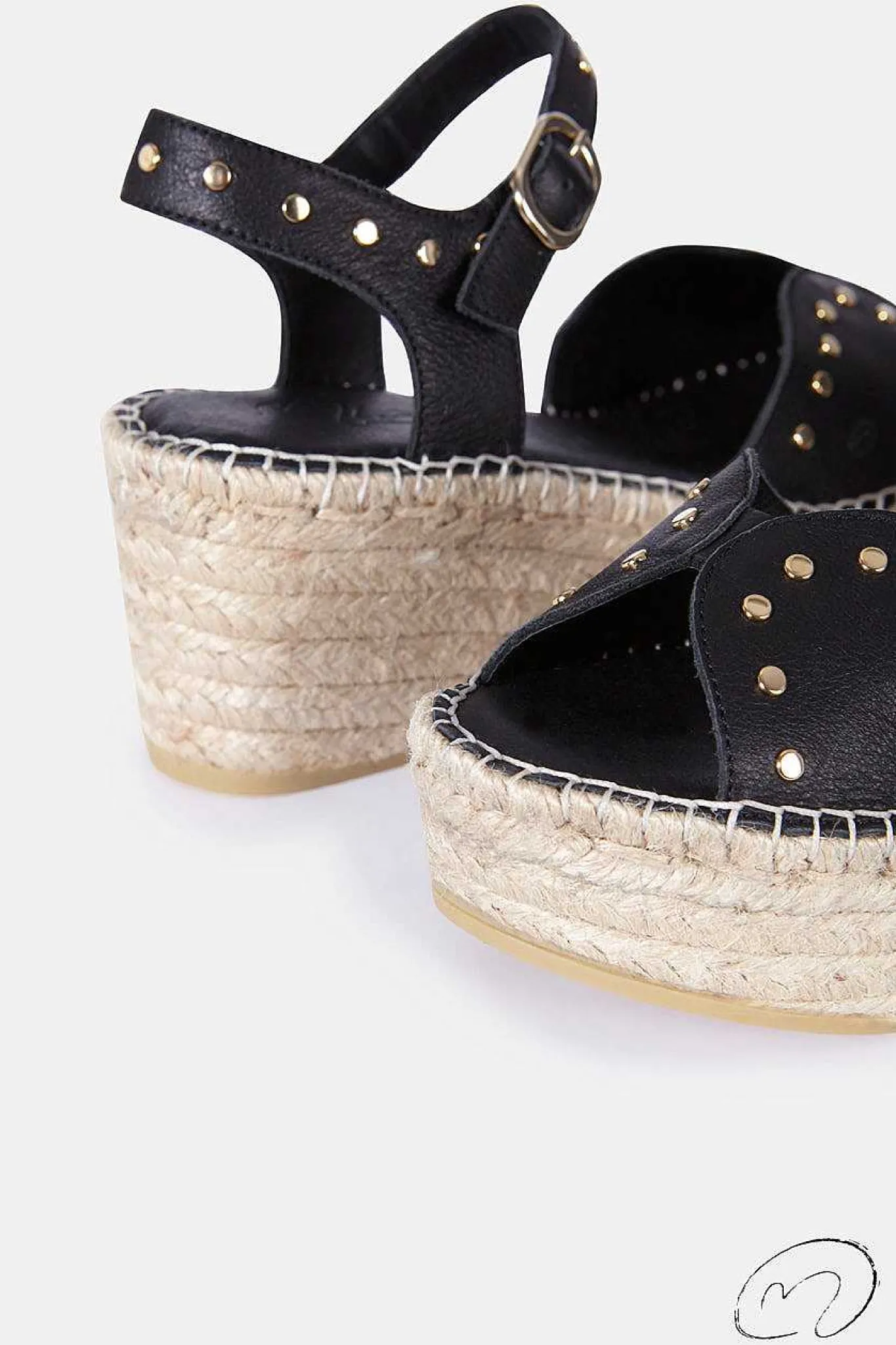 Mujer MICUIR Sandalias Plataforma-Malia Negro 7Cm