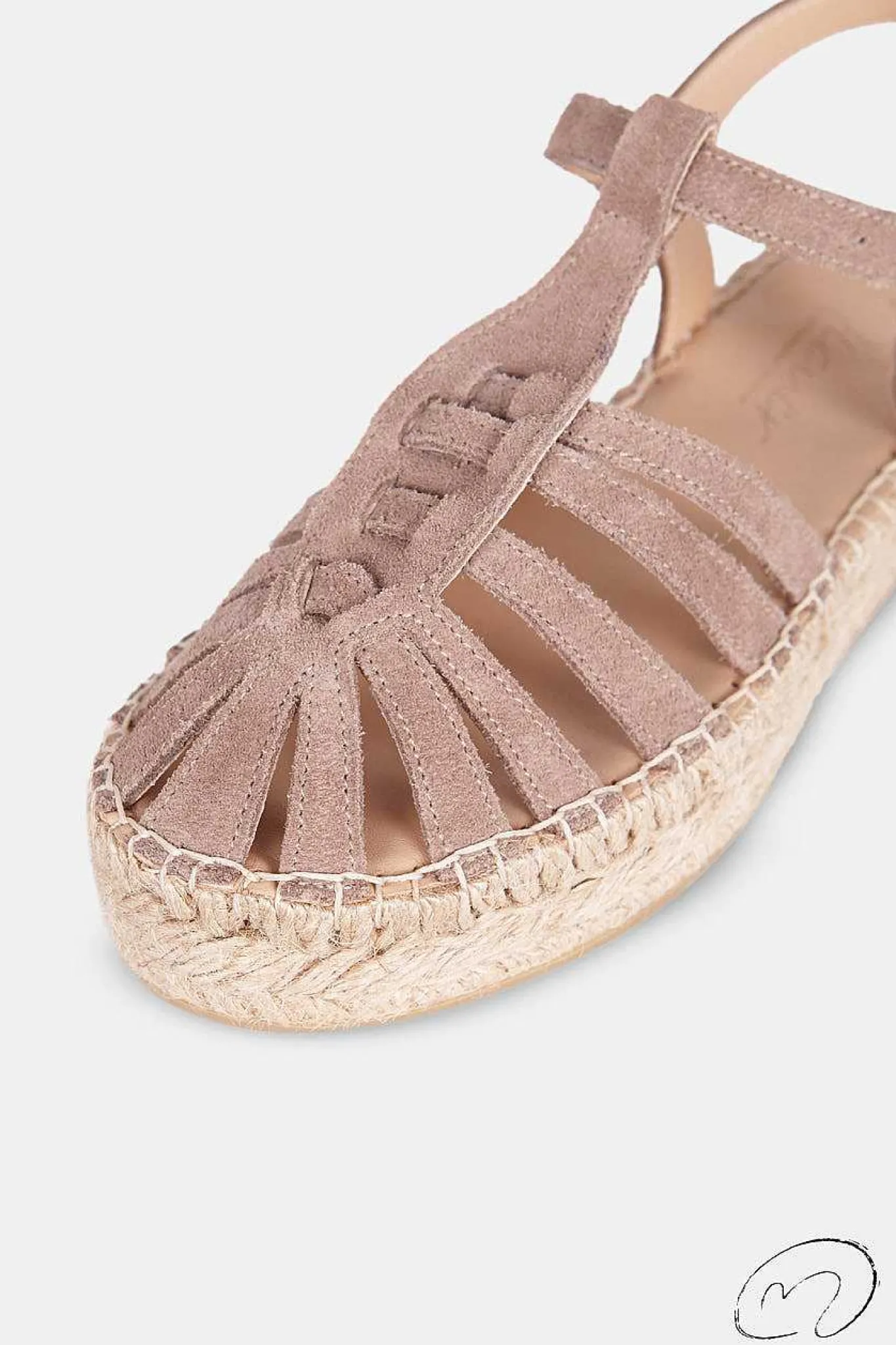 Mujer MICUIR Sandalias Plataforma-Marga Ante Taupe 3,5Cm