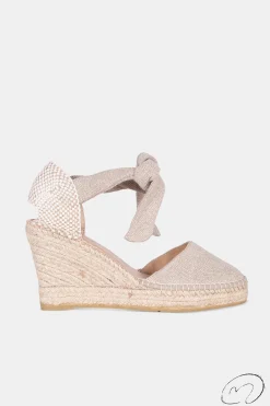 Mujer MICUIR Sandalias Plataforma-Marieta Beige 9Cm