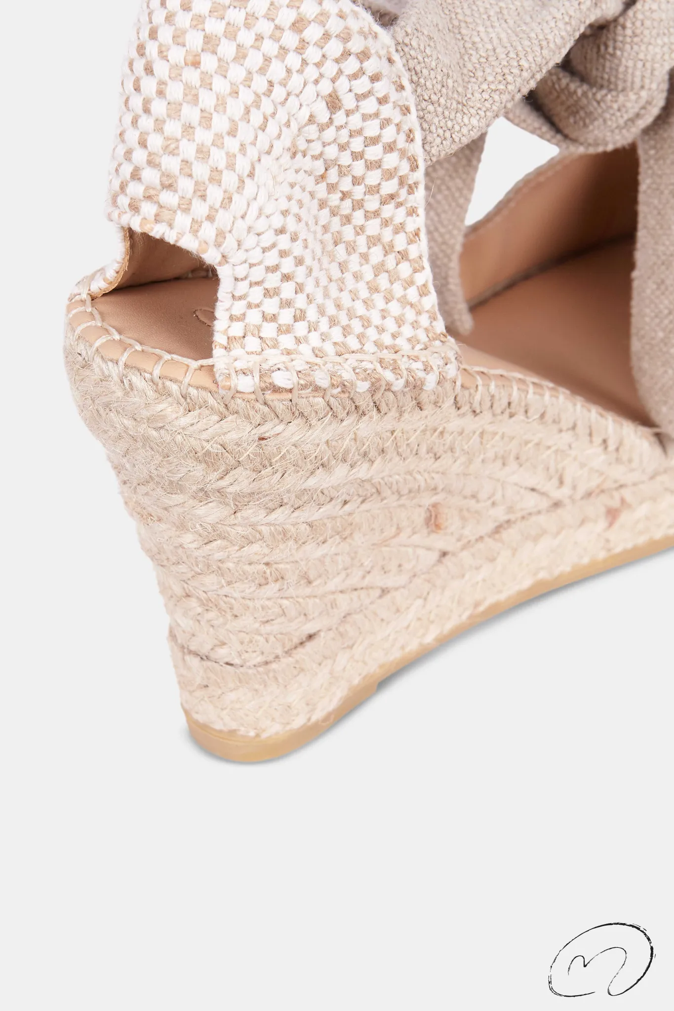 Mujer MICUIR Sandalias Plataforma-Marieta Beige 9Cm