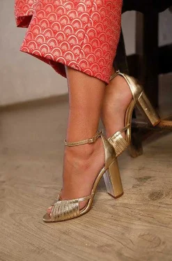 Mujer MICUIR Sandalias Tacón-Martina Oro 10Cm