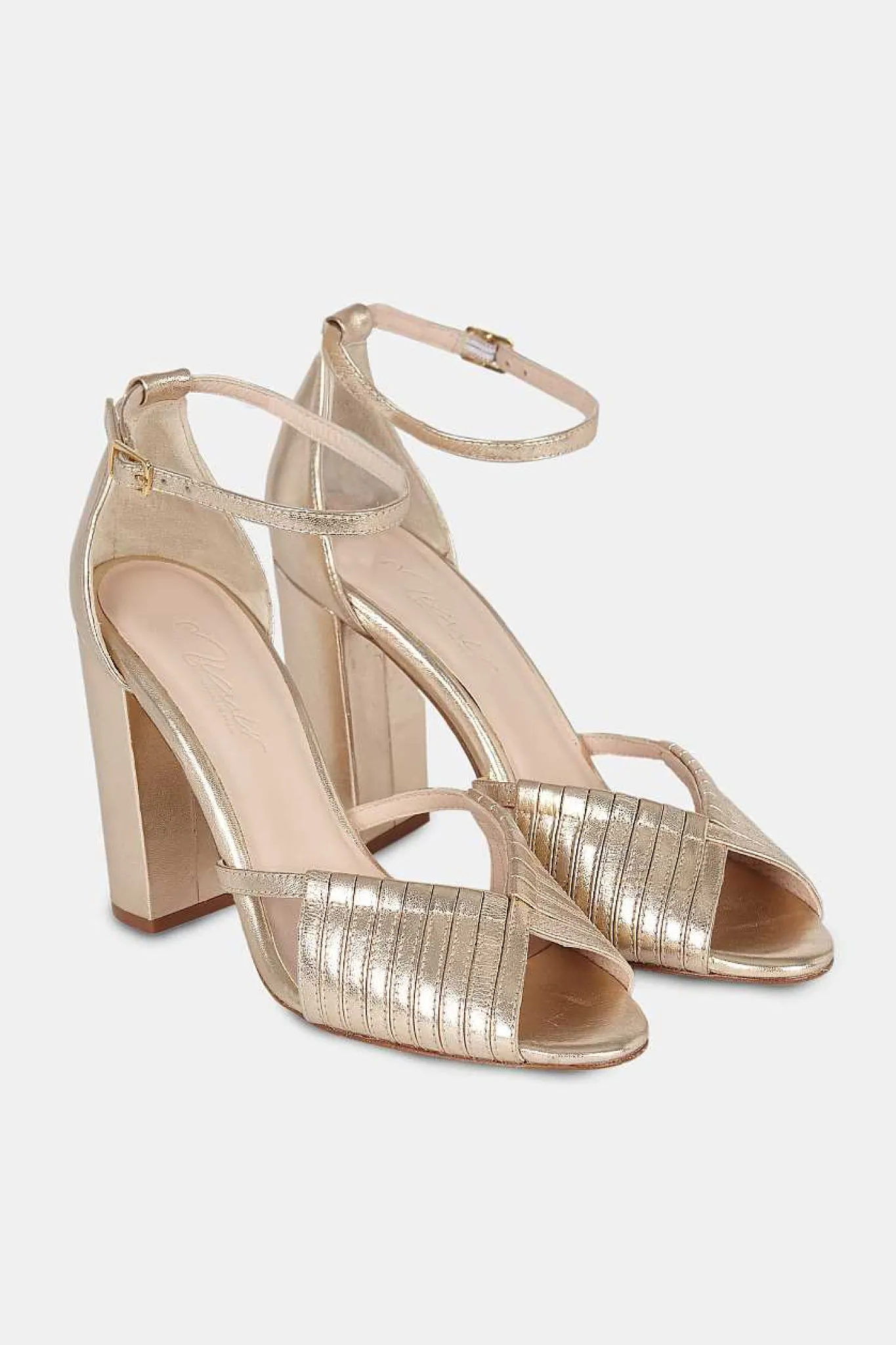 Mujer MICUIR Sandalias Tacón-Martina Oro 10Cm