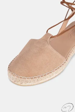 Mujer MICUIR Sandalias Esparto-Meilan Ante Beige 2Cm