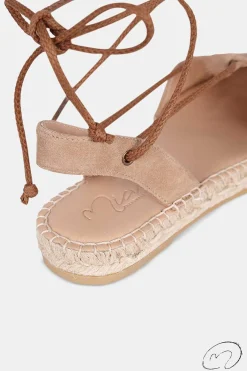 Mujer MICUIR Sandalias Esparto-Meilan Ante Beige 2Cm