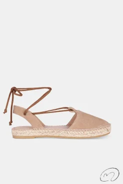 Mujer MICUIR Sandalias Esparto-Meilan Ante Beige 2Cm