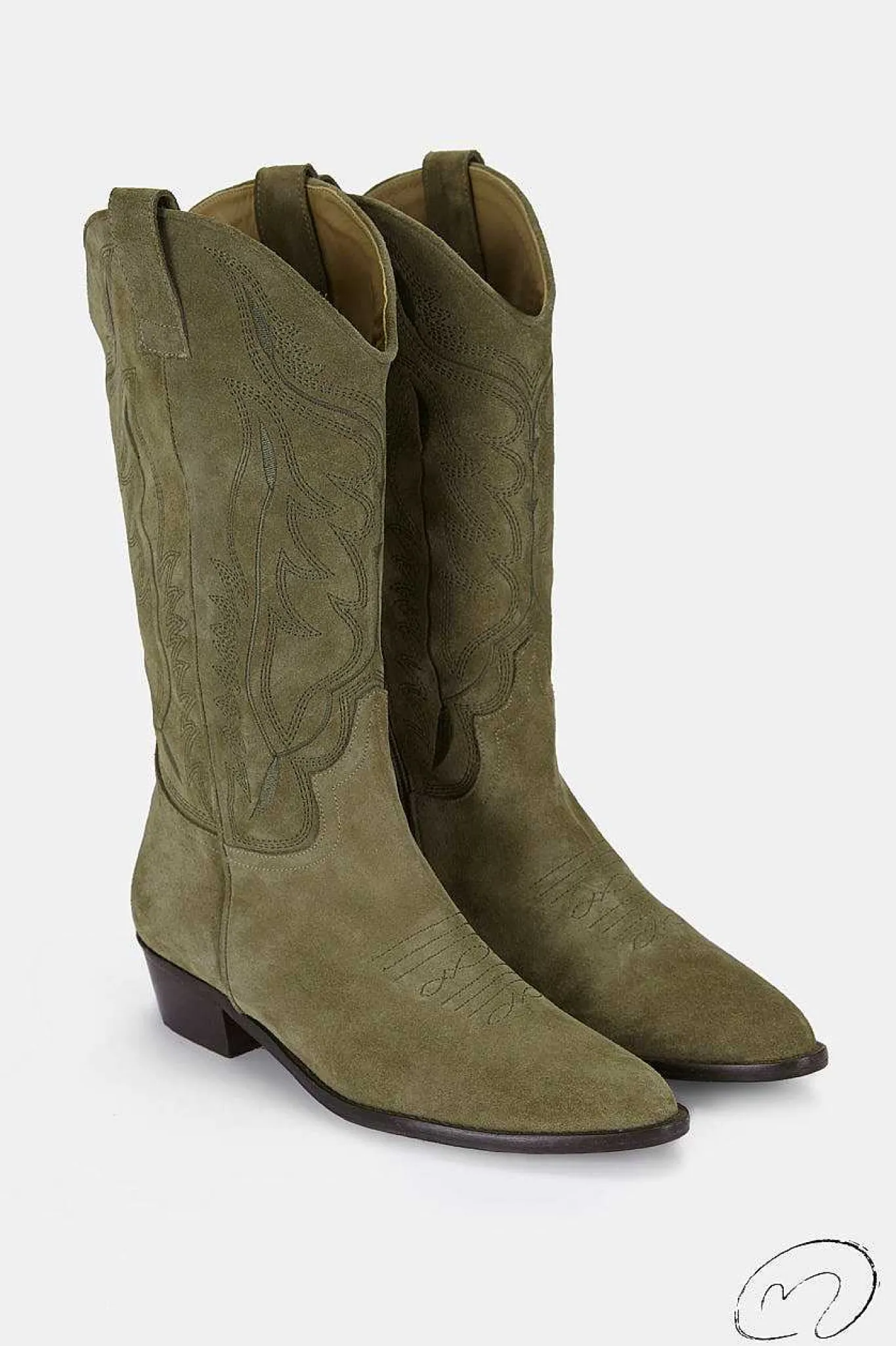 Mujer MICUIR Mestizo Boots-Mestizo Boots Kaki 3,5Cm