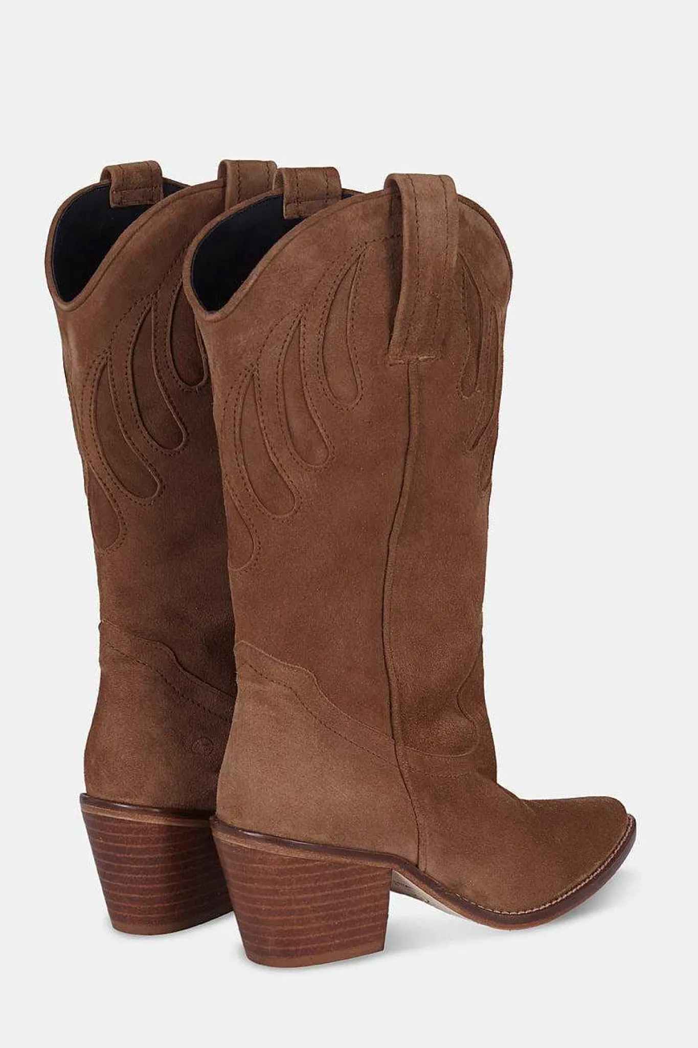 Mujer MICUIR Mestizo Boots-Mestizo Boots Tacón Ante Taupe 7Cm
