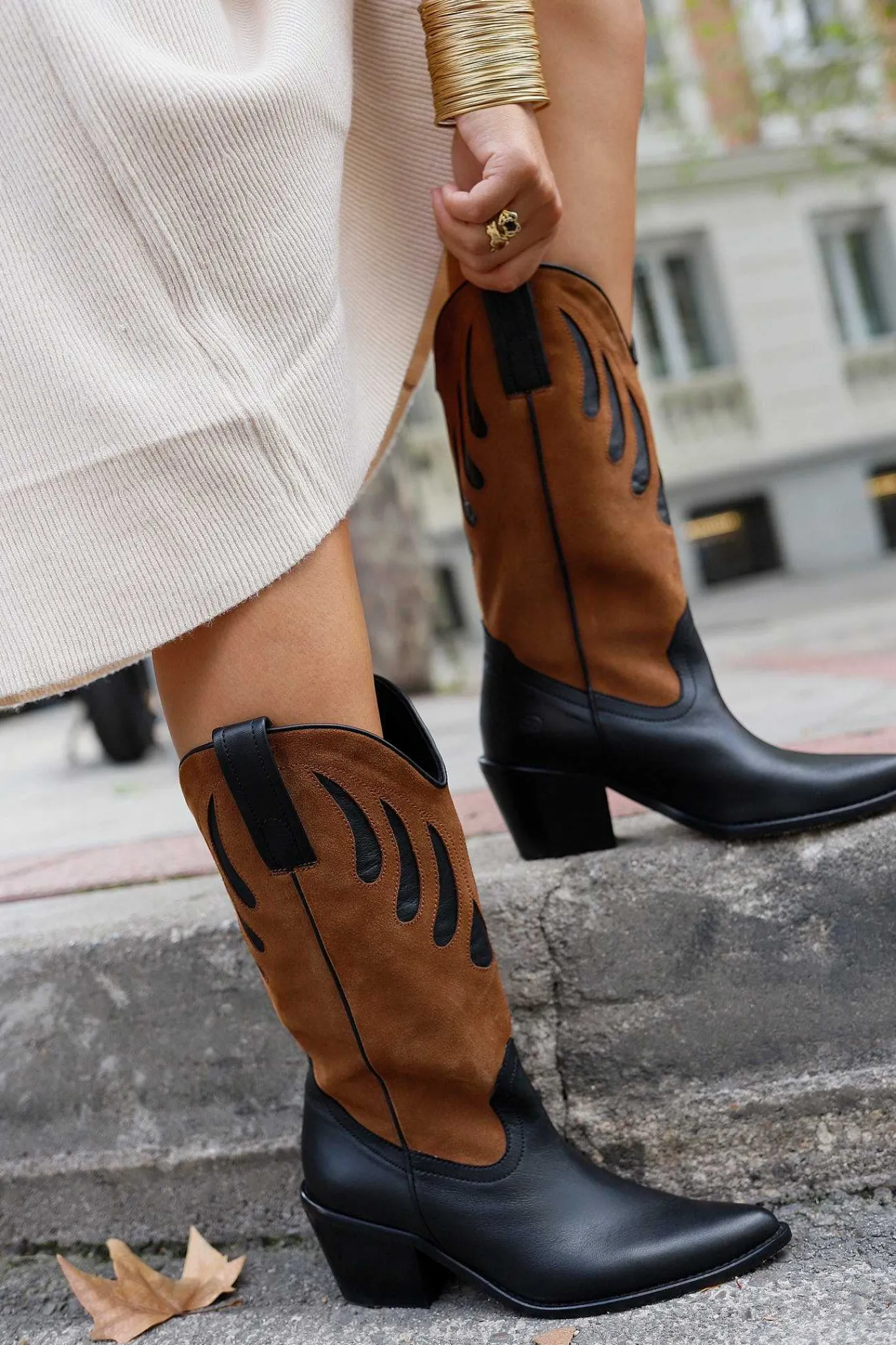 Mujer MICUIR Mestizo Boots-Mestizo Boots Tacón Combinada 7Cm