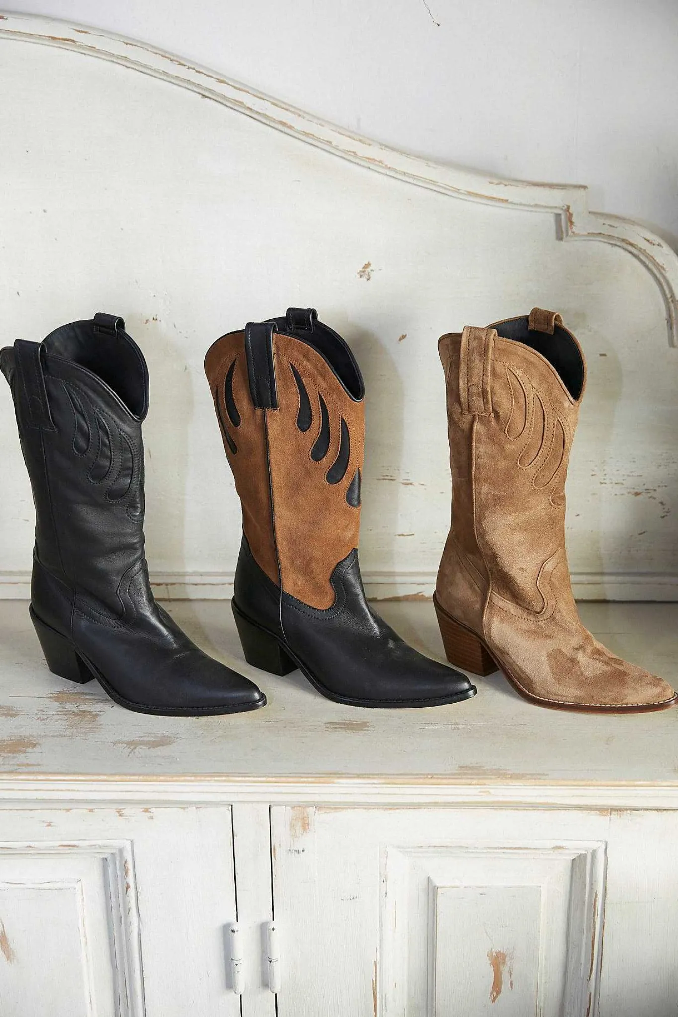 Mujer MICUIR Mestizo Boots-Mestizo Boots Tacón Combinada 7Cm