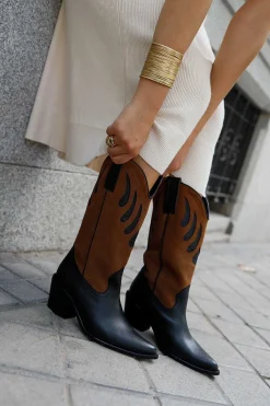 Mujer MICUIR Mestizo Boots-Mestizo Boots Tacón Combinada 7Cm