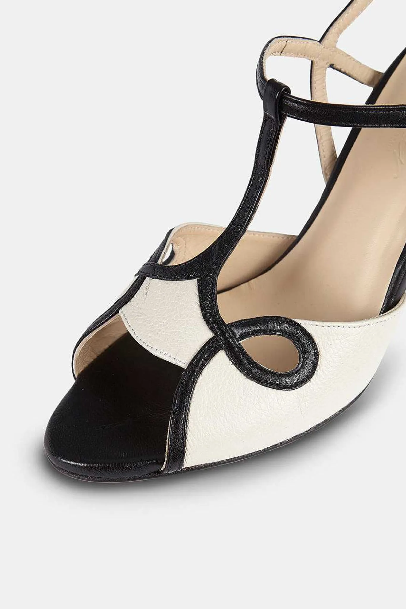 Mujer MICUIR Sandalias Tacón-Mia Blanco Y Negro 9Cm