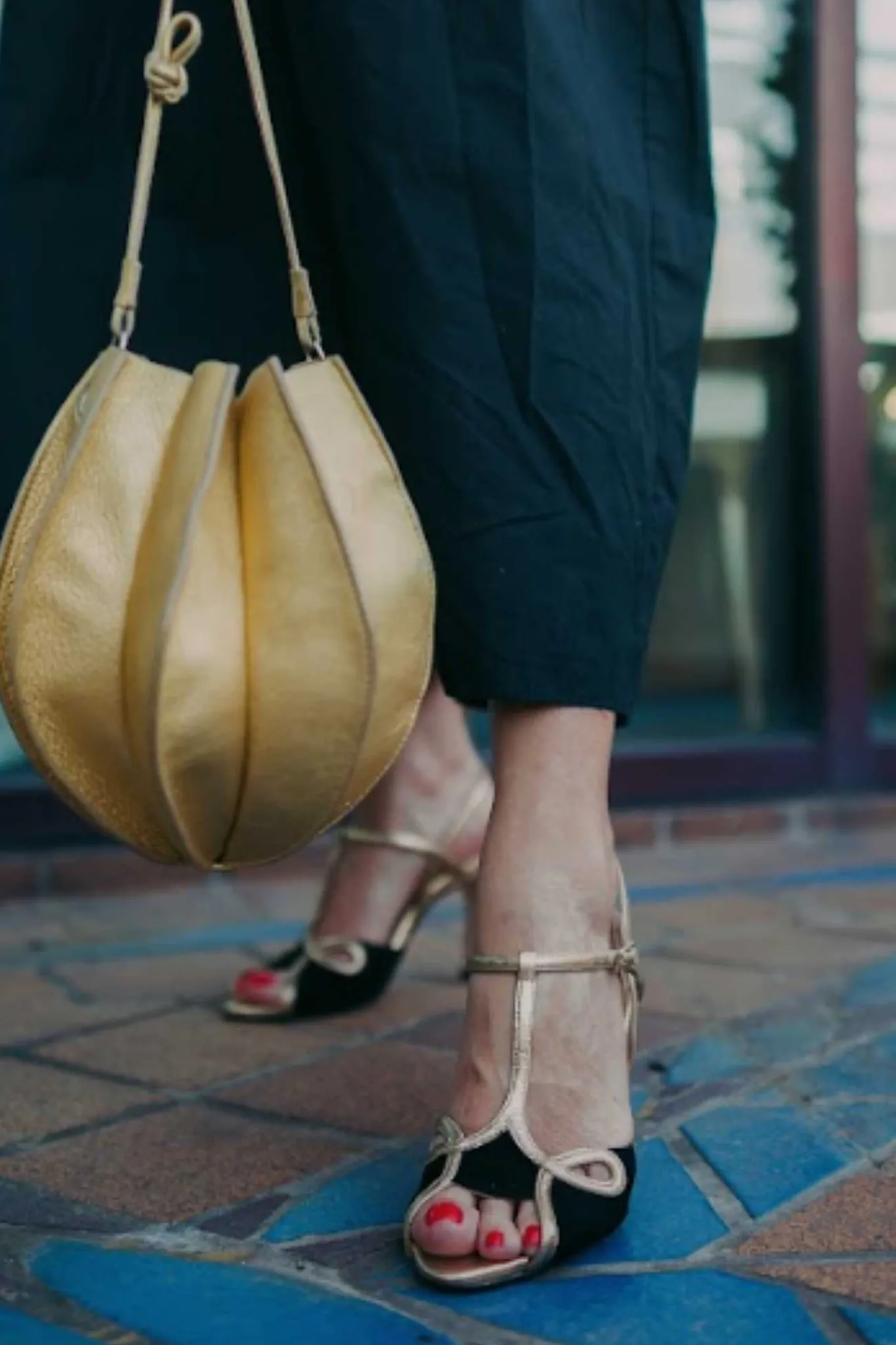 Mujer MICUIR Sandalias Tacón-Mia Oro Y Negro 9Cm
