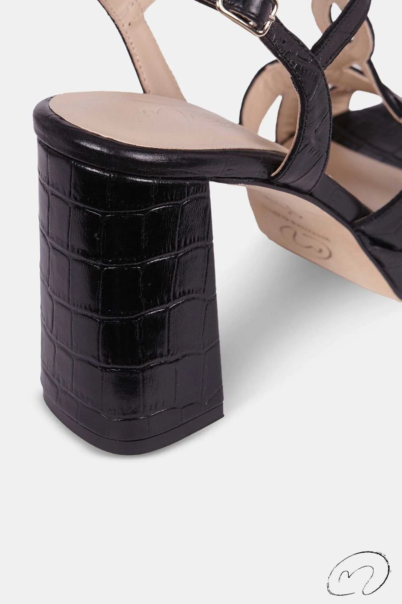 Mujer MICUIR Sandalias Tacón-Micaela Coco Negro 9,5Cm
