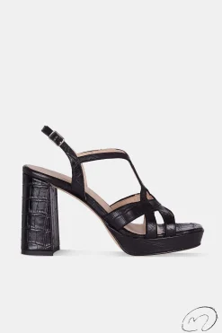 Mujer MICUIR Sandalias Tacón-Micaela Coco Negro 9,5Cm