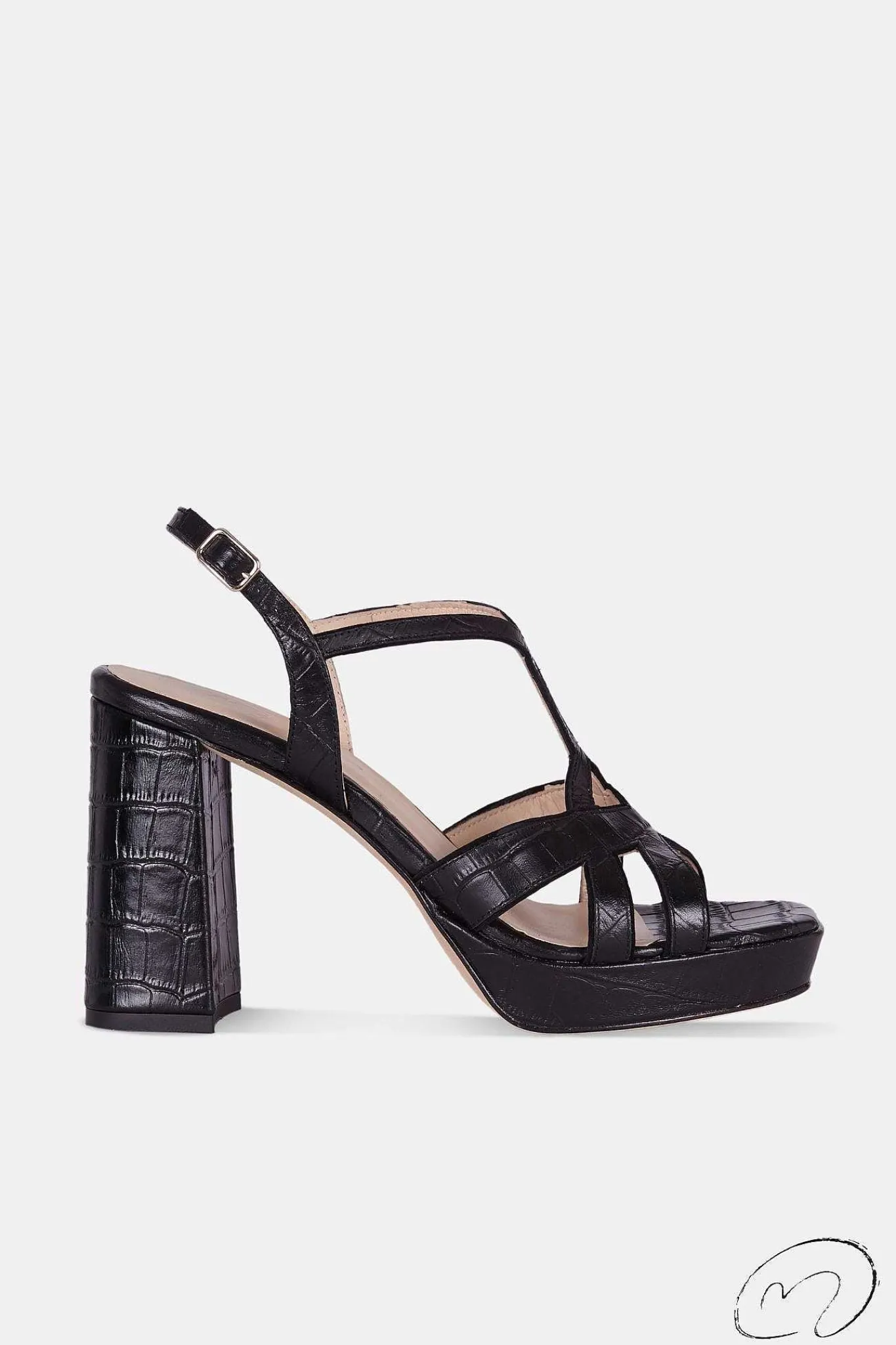 Mujer MICUIR Sandalias Tacón-Micaela Coco Negro 9,5Cm