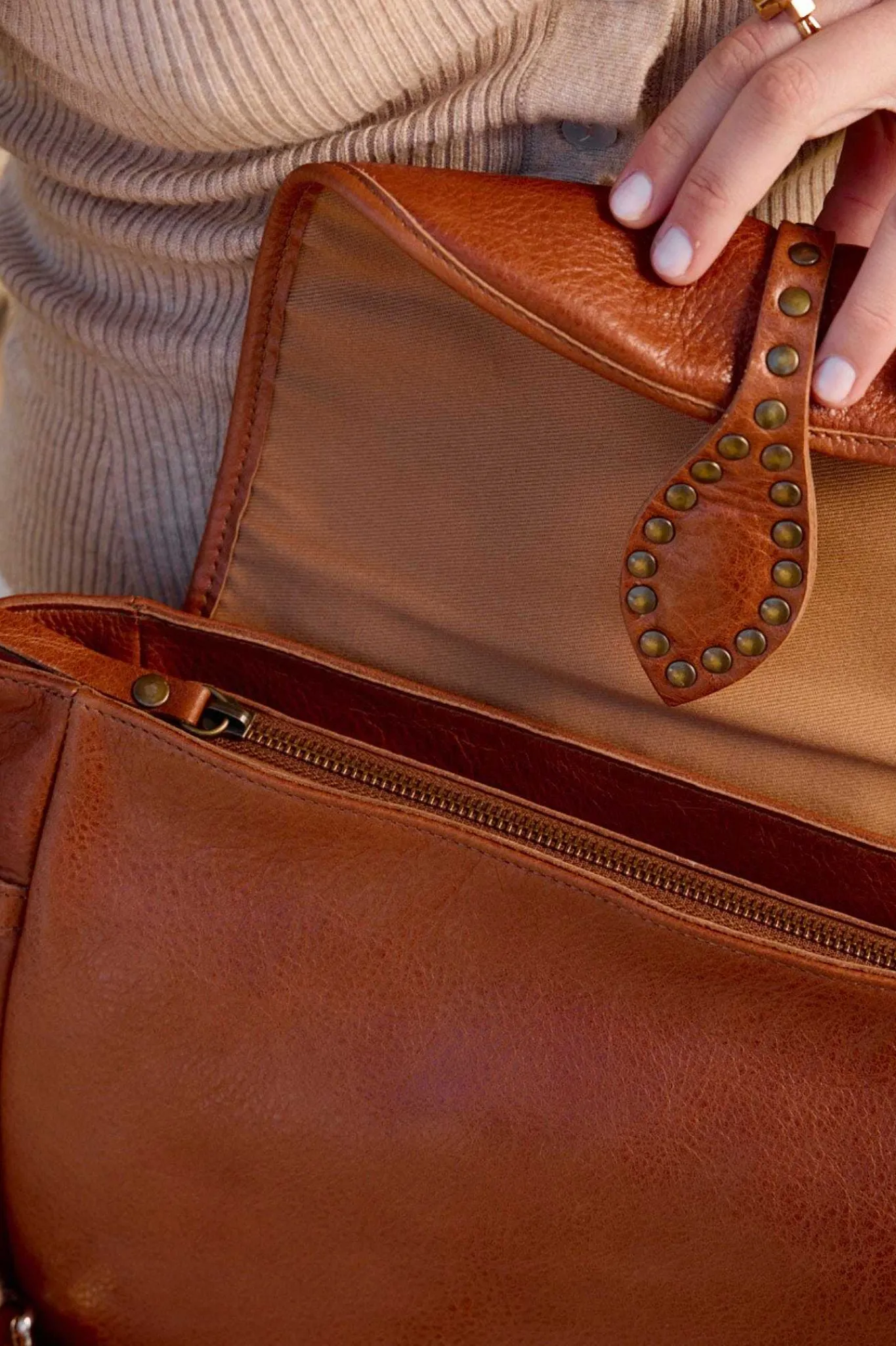 Mujer MICUIR Bolsos Icónicos-Mochila Cuero