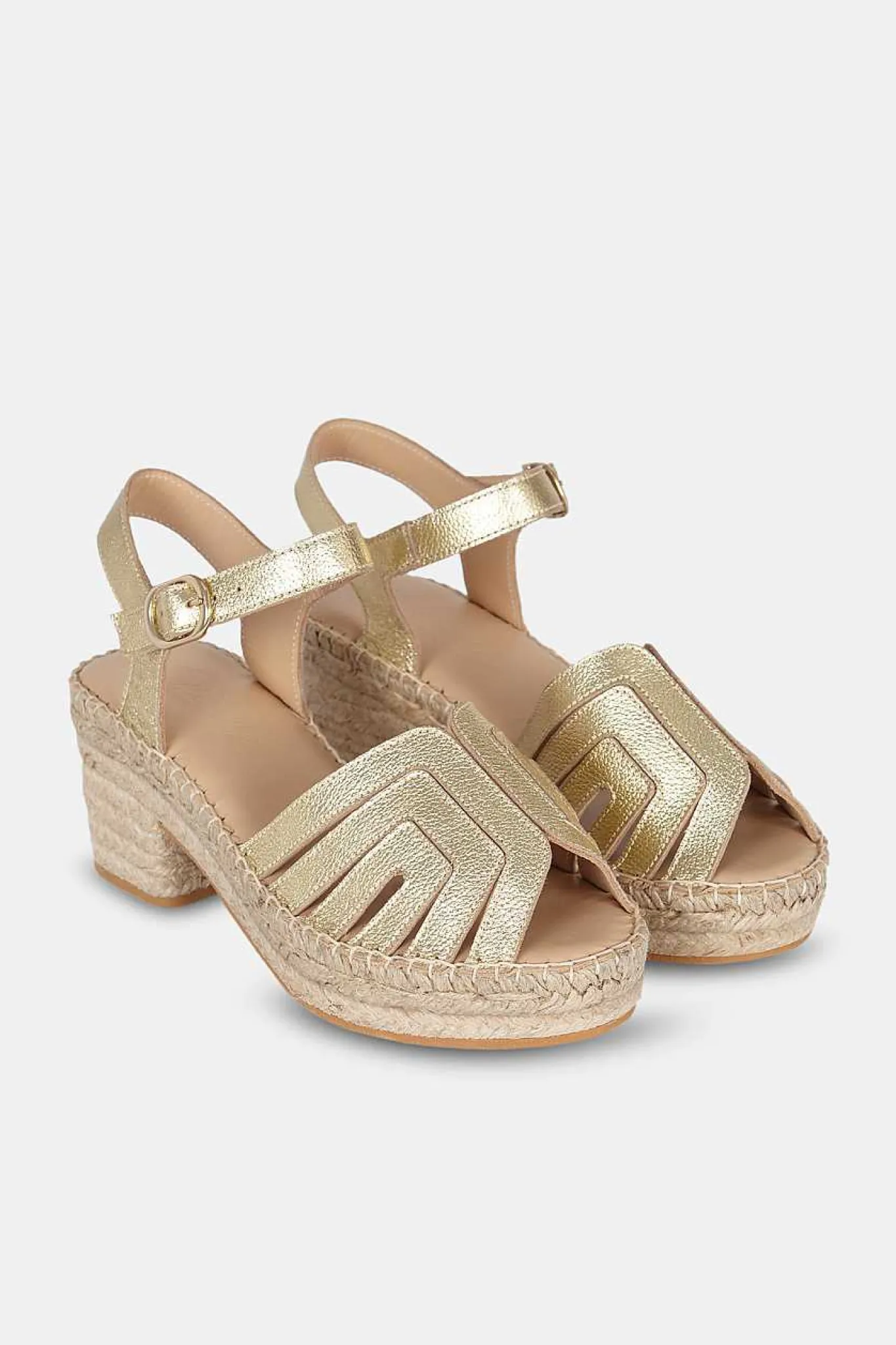 Mujer MICUIR Sandalias Plataforma-Noa Oro 7Cm