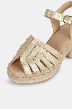 Mujer MICUIR Sandalias Plataforma-Noa Oro 7Cm