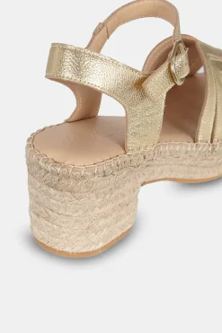 Mujer MICUIR Sandalias Plataforma-Noa Oro 7Cm