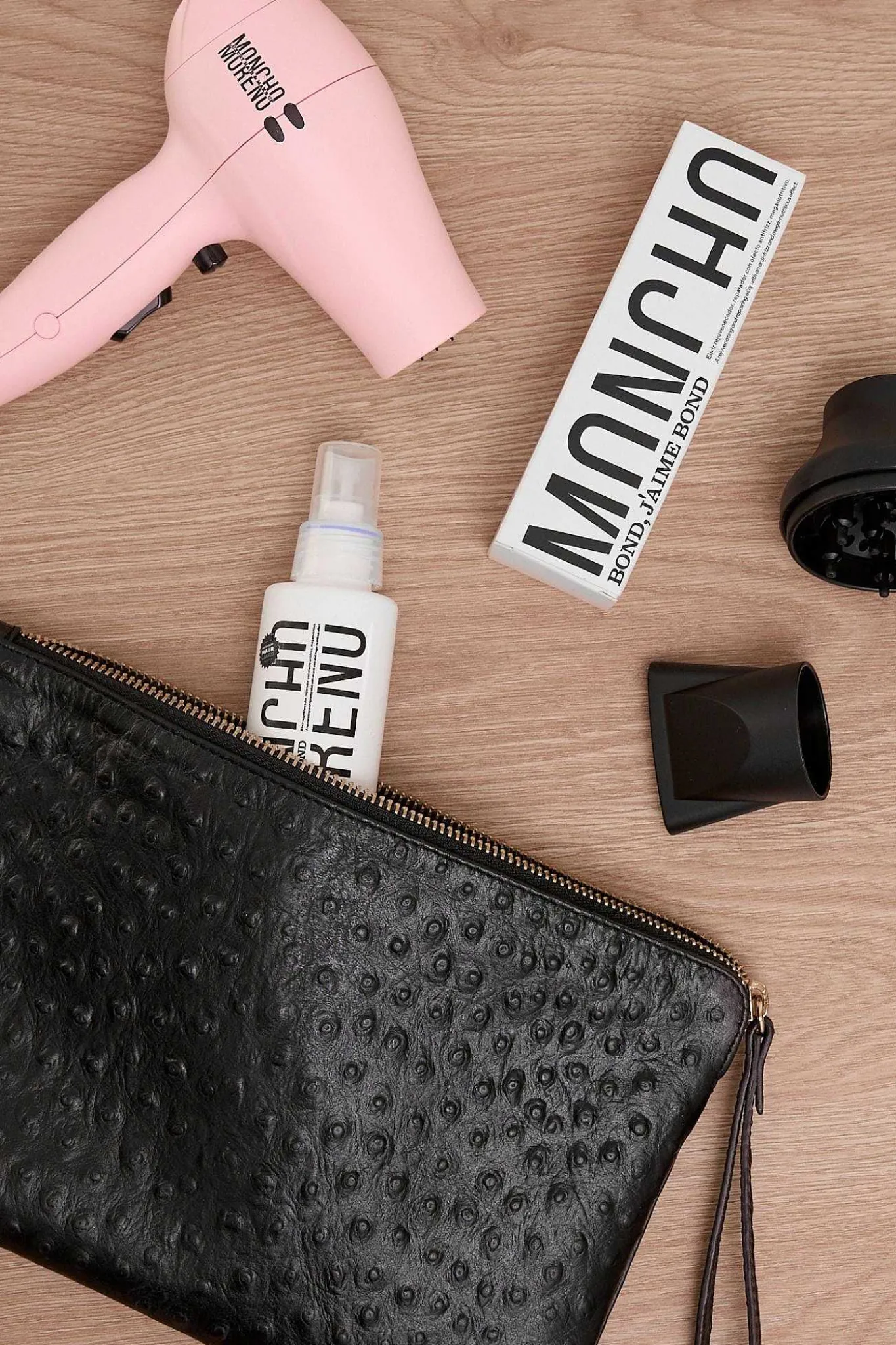 Mujer MICUIR Para El Pelo-Pack Clucth + Kit De Pelo Moncho Moreno