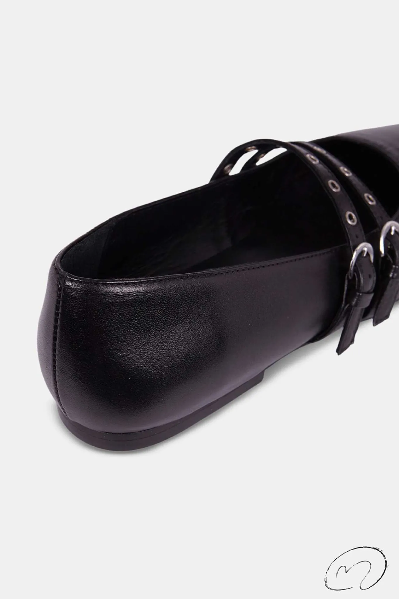 Mujer MICUIR Bailarinas-Paloma Tachas Negra 1Cm