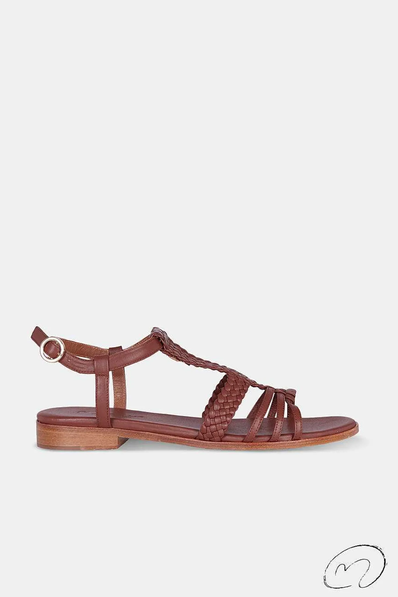 Mujer MICUIR Sandalias Planas-Pipa Marron 2Cm