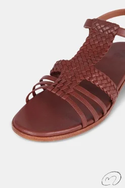 Mujer MICUIR Sandalias Planas-Pipa Marron 2Cm
