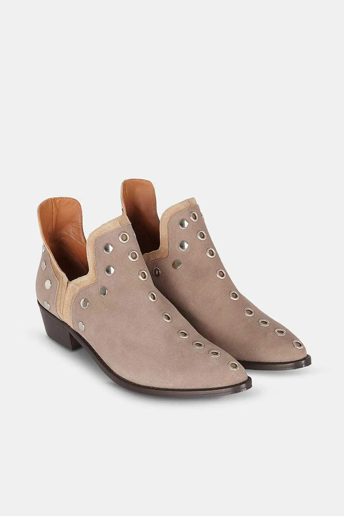 Mujer MICUIR Punky Boots-Punky Boots Ante Beige 4Cm