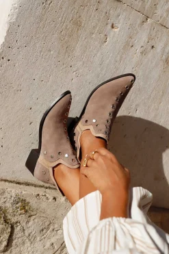 Mujer MICUIR Punky Boots-Punky Boots Ante Beige 4Cm