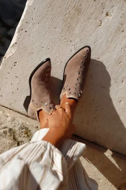 Mujer MICUIR Punky Boots-Punky Boots Ante Beige 4Cm