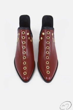 Mujer MICUIR Punky Boots-Punky Boots Avellana Tachas Oro 4Cm