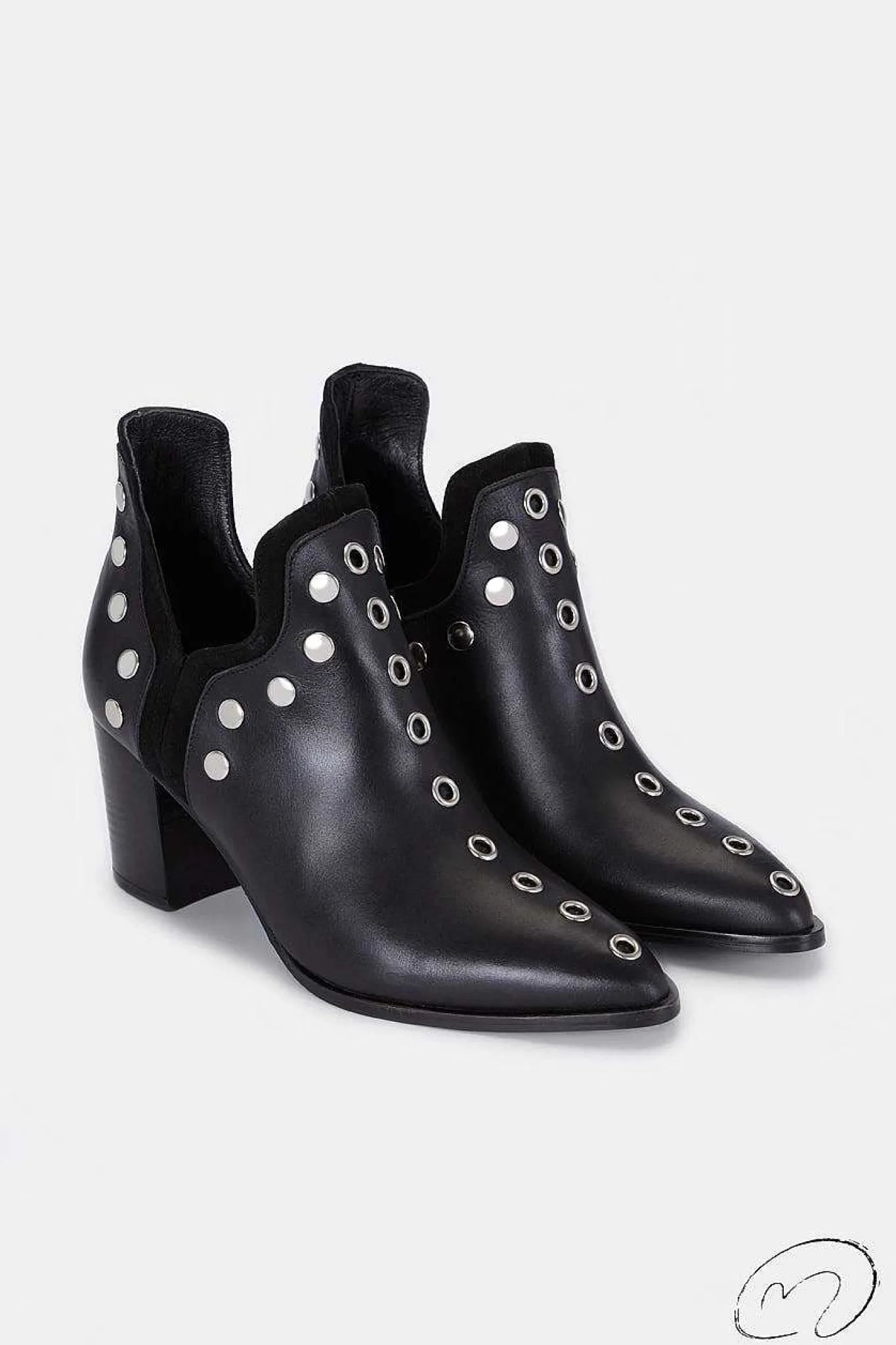Mujer MICUIR Punky Boots-Punky Boots Negras Con Tacón 7Cm
