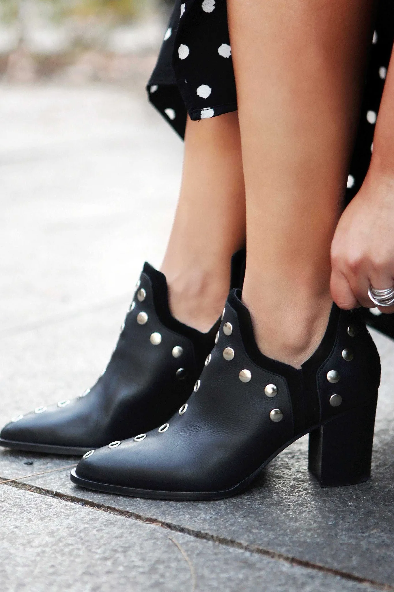 Mujer MICUIR Punky Boots-Punky Boots Negras Con Tacón 7Cm