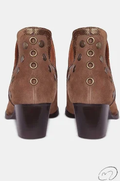 Mujer MICUIR Punky Boots-Punky Boots Special Edition Taupe Ribete Dorado 6Cm