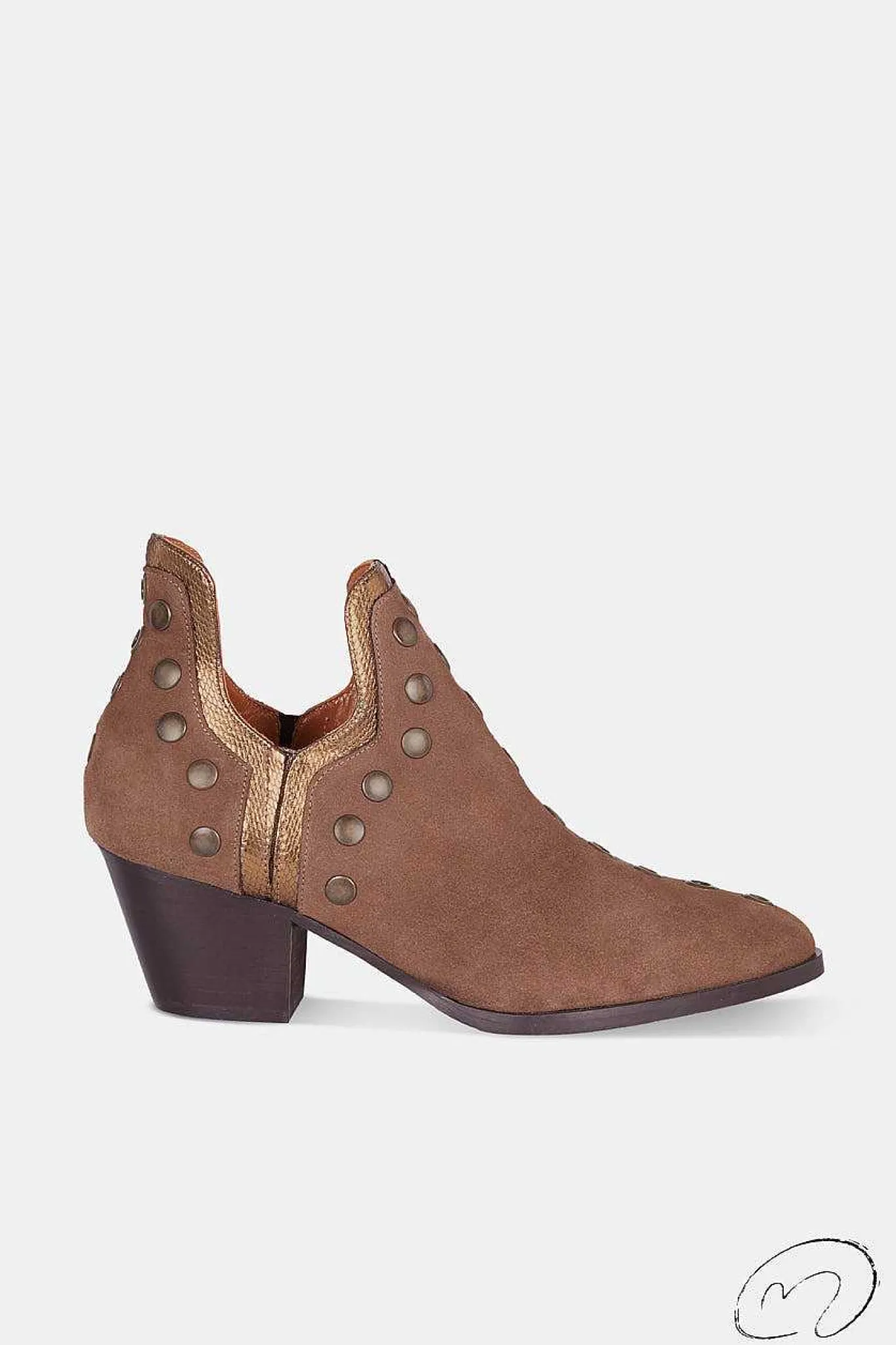 Mujer MICUIR Punky Boots-Punky Boots Special Edition Taupe Ribete Dorado 6Cm