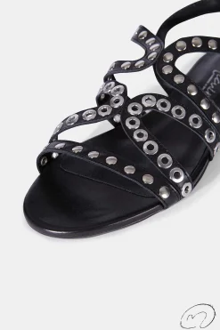 Mujer MICUIR Sandalias Planas-Punky Sandals Negro 1Cm