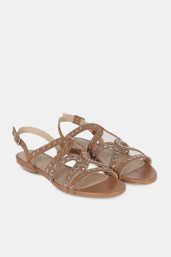 Mujer MICUIR Sandalias Planas-Punky Sandals Nude 1Cm