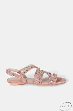 Mujer MICUIR Sandalias Planas-Punky Sandals Rosa Maquillaje 1Cm