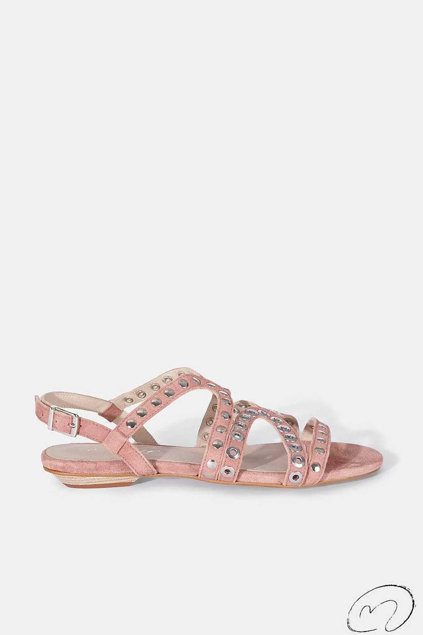 Mujer MICUIR Sandalias Planas-Punky Sandals Rosa Maquillaje 1Cm