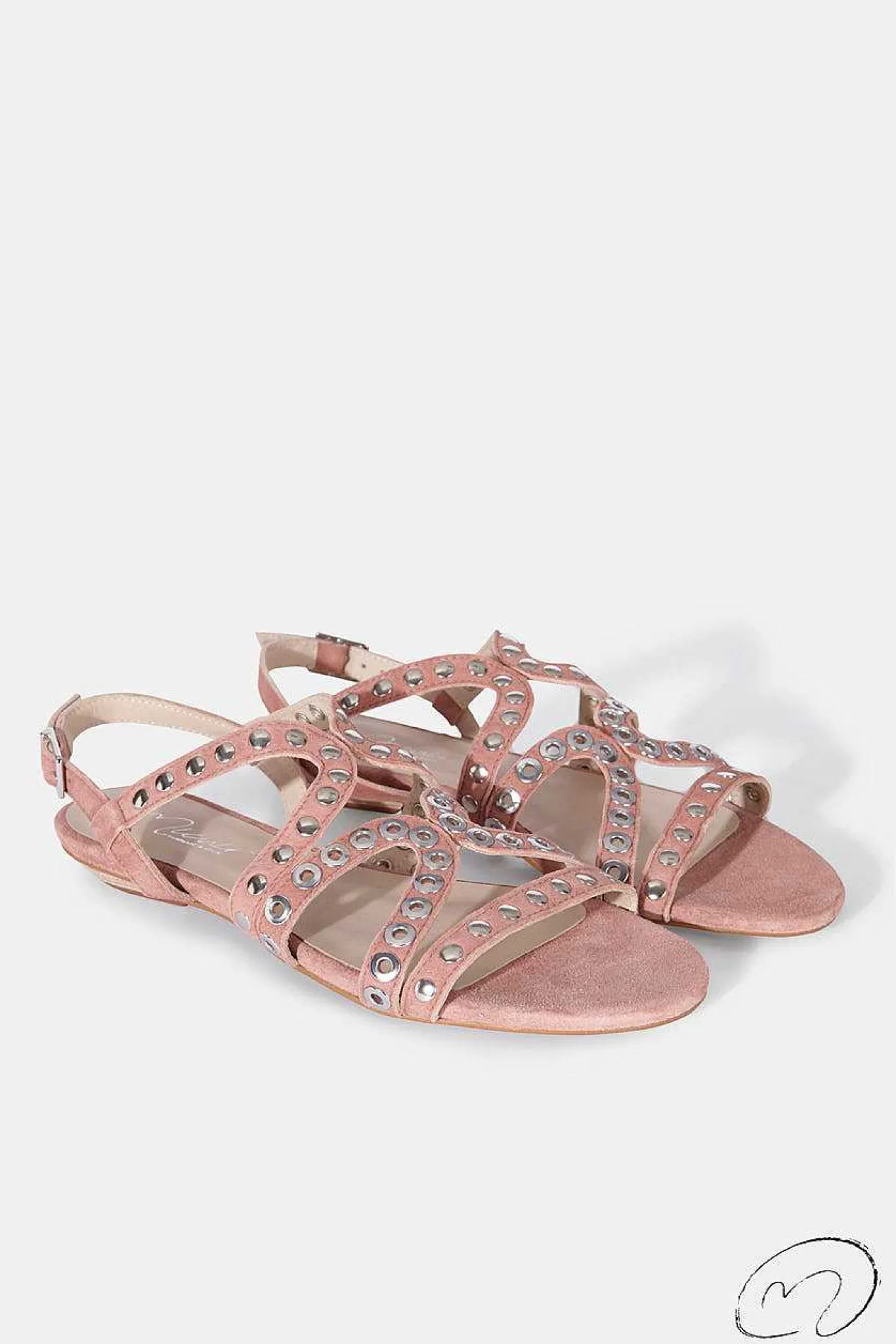 Mujer MICUIR Sandalias Planas-Punky Sandals Rosa Maquillaje 1Cm
