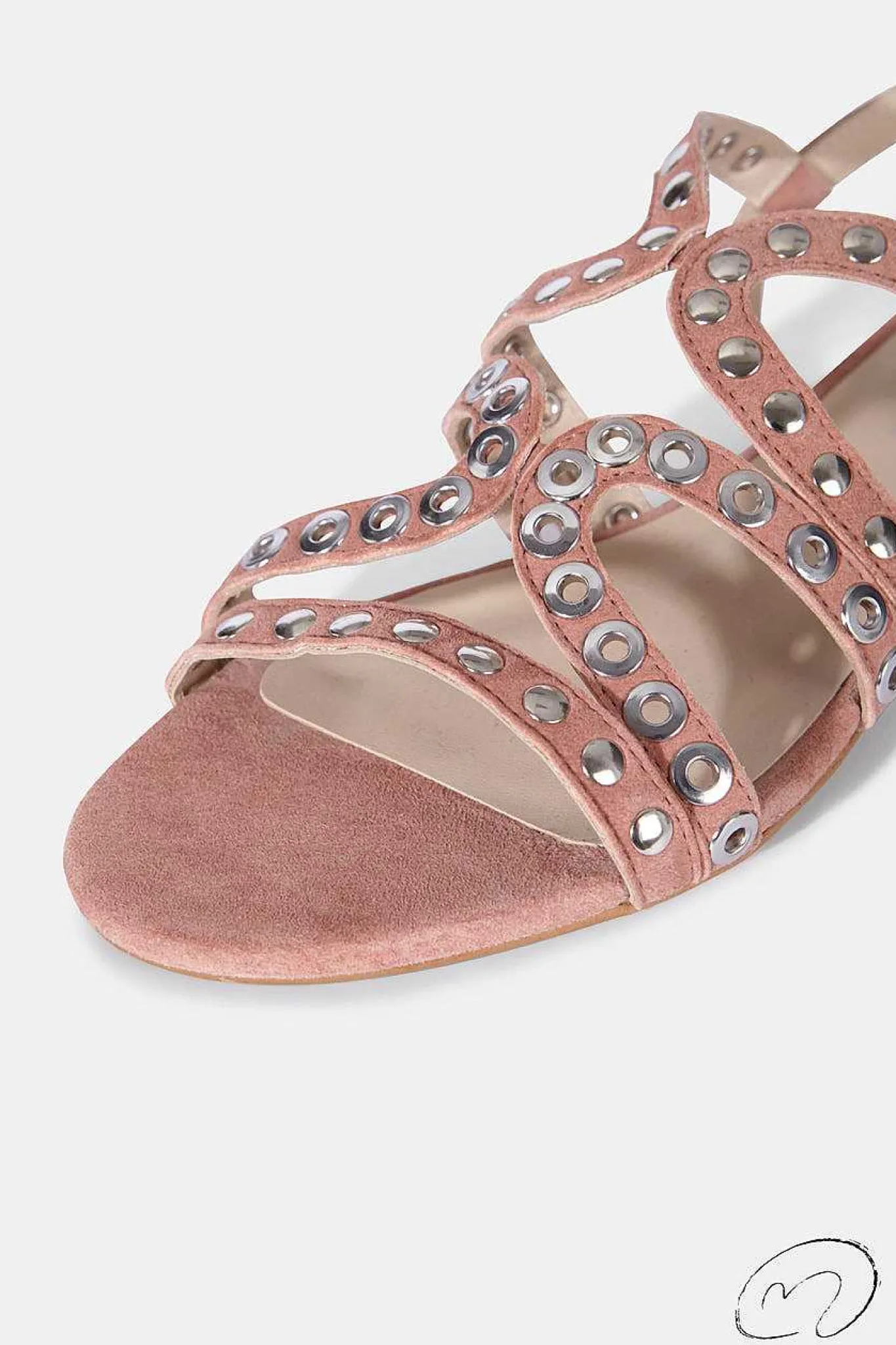 Mujer MICUIR Sandalias Planas-Punky Sandals Rosa Maquillaje 1Cm