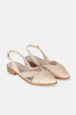 Mujer MICUIR Bailarinas-Regina Crema 2,5Cm