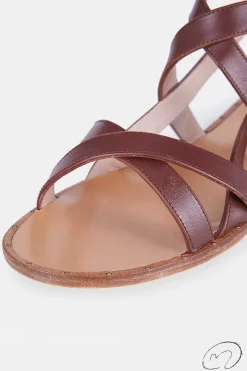 Mujer MICUIR Sandalias Planas-Romanas Cuero