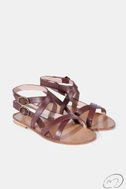 Mujer MICUIR Sandalias Planas-Romanas Cuero